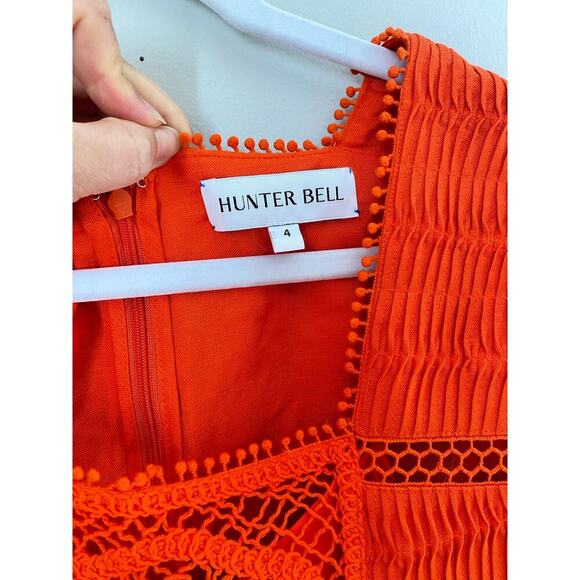 Hunter Bell Rowe Cherry Red Midi Maxi Crochet Cut Out Linen Dress Tuckernuck - Picture 10 of 14